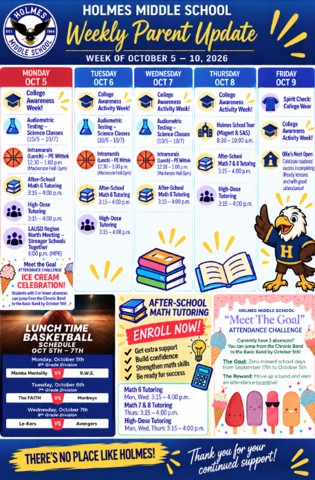 Parent Weekly Update October 4 Featured Photo
