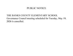 BCES Governance Meeting Cancelled