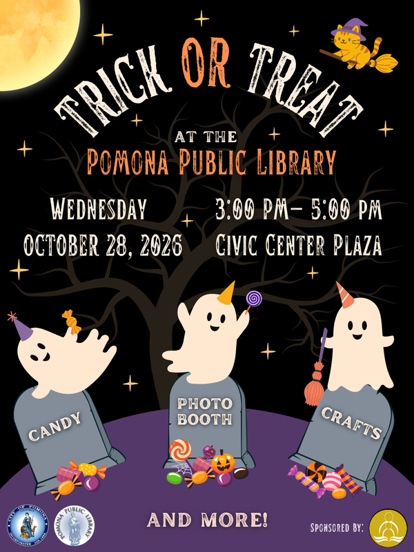 Trick or Treat the the Pomona Public Library 10.28.26