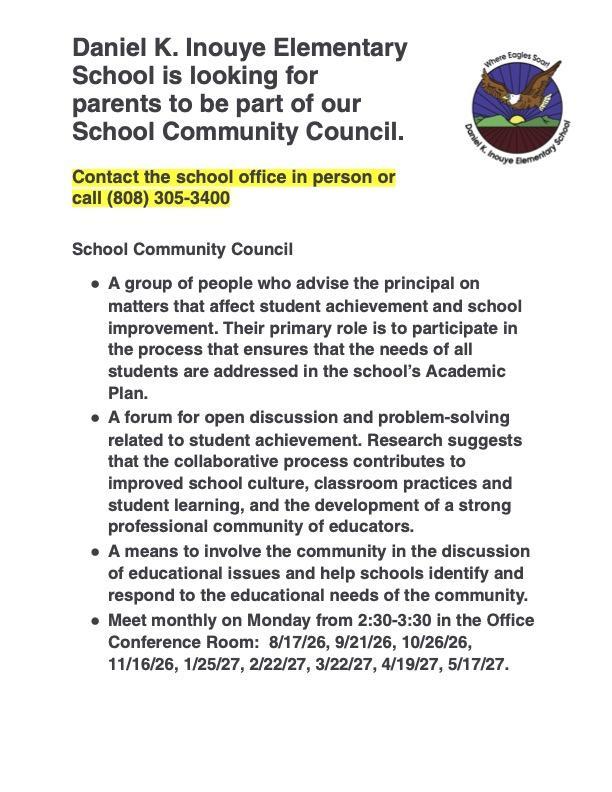 SCC representative request
