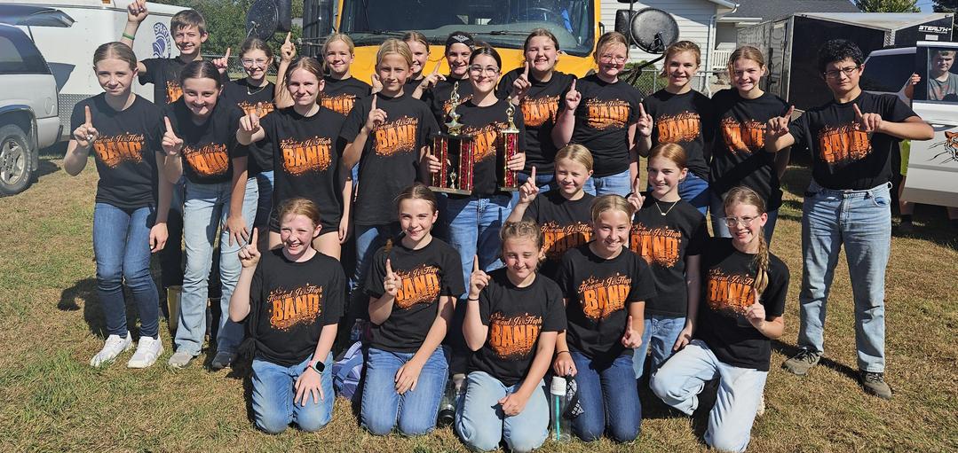 Congratulations JH Marching Band! Menno 1st Place & Eldon Samp Crowd Pleaser Award!  Tiger Pride!