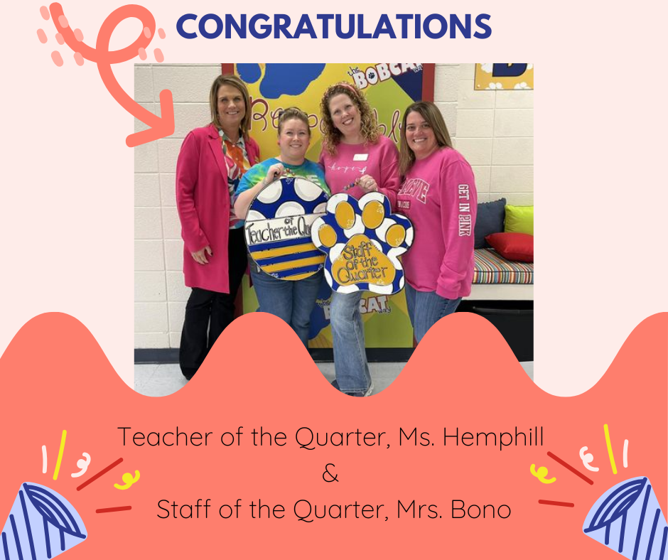 BRE Teacher and Staff of the Quarter Blue Ridge Elementary School