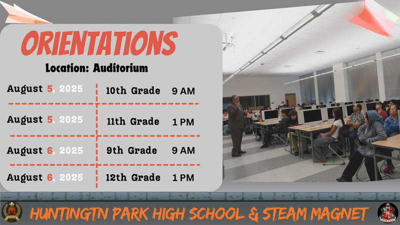Orientation Schedule