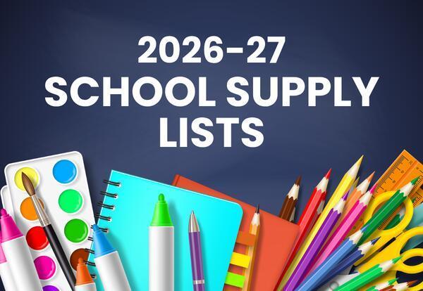 2026-27 School Supply List Featured Photo