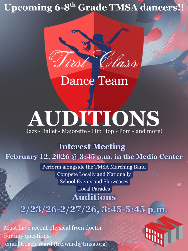 First Class Dance Team Interest Meeting for Upcoming 6-8 Graders Featured Photo