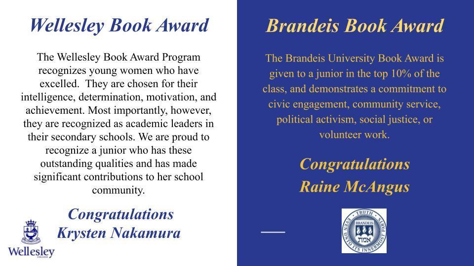 Wellesley & Brandeis Book Awards