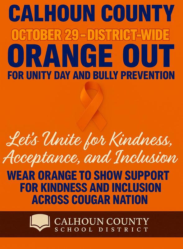 Orange Out flyer for Unity Day and Anti Bullying Day