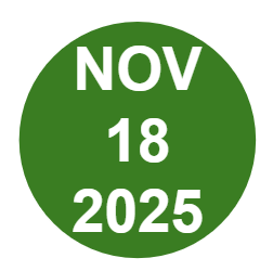 green circle with Nov 18 2025