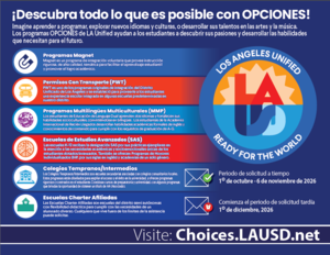 Back of Spanish CHOICES trifold brochure