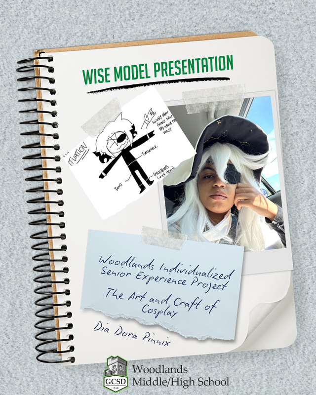 Picture of presenter with graphics