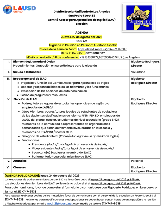 Agenda