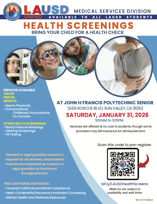 Poly Health Screening poster