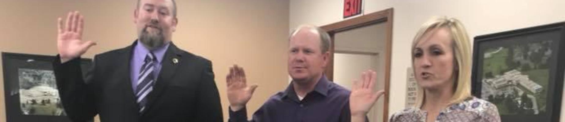 Board members take Oath of Office