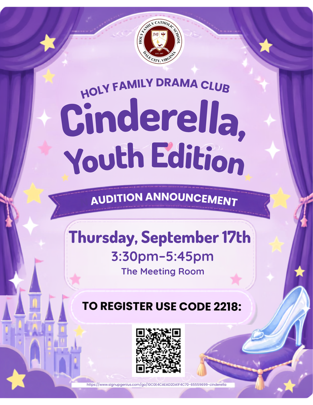 Spring Musical - Cinderella Auditions! Featured Photo