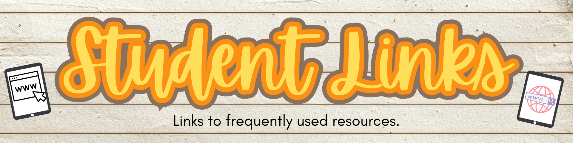 Student Links Banner