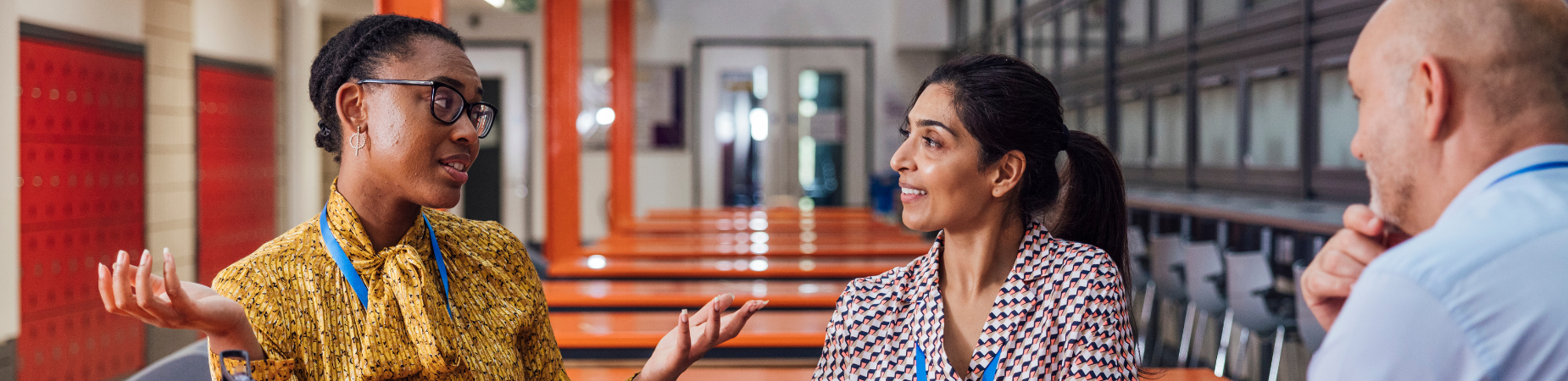 School employees at school site
