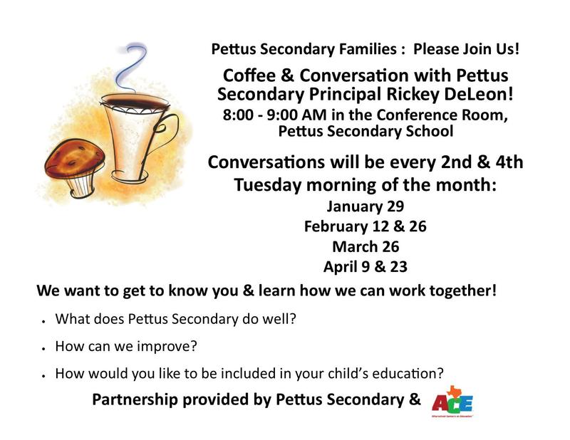 Coffee & Conversation with Pettus Secondary Principal, Rickey DeLeon! Featured Photo