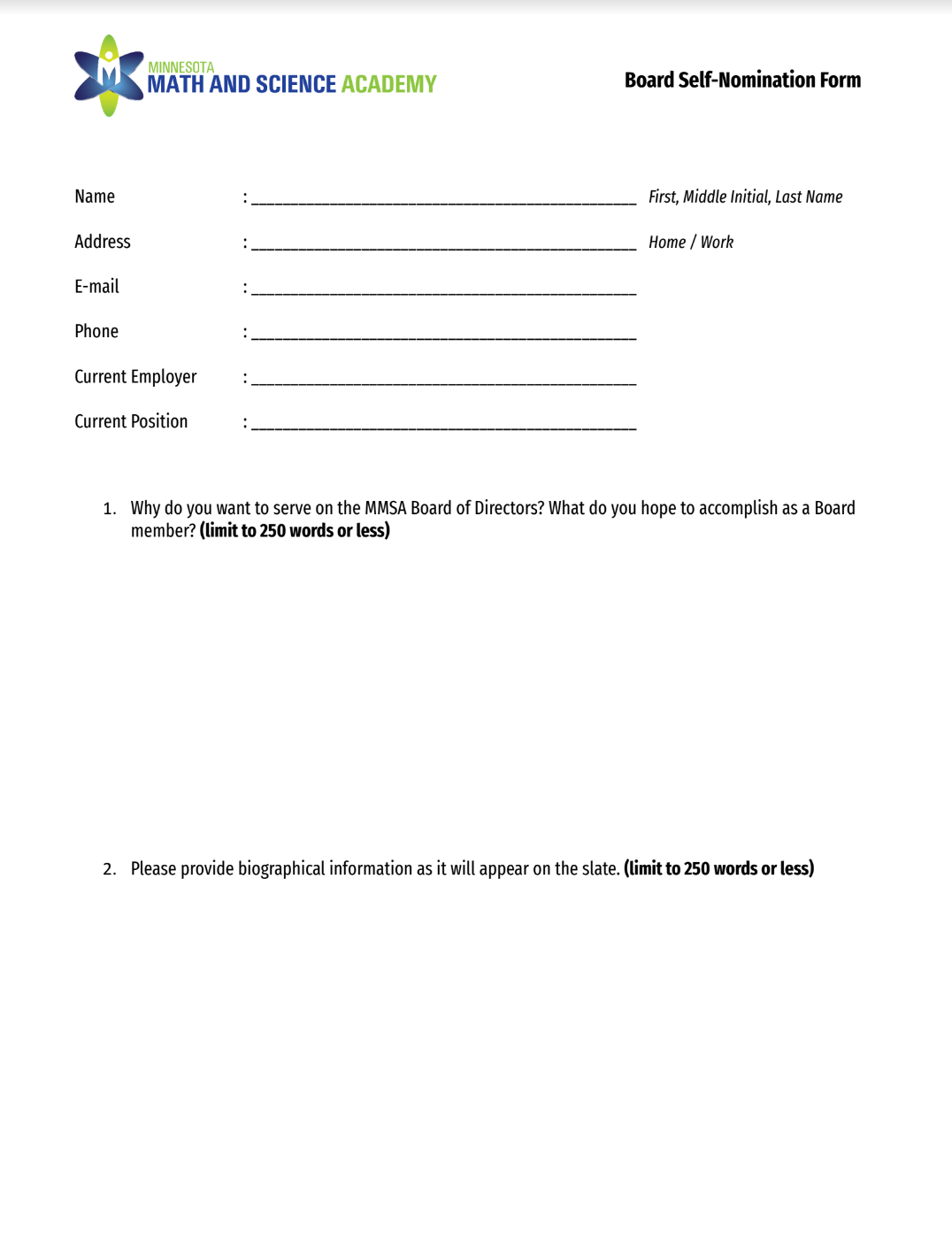 Board Election Information