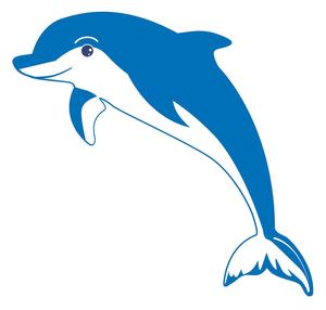 Dilley Dolphin in blue and white