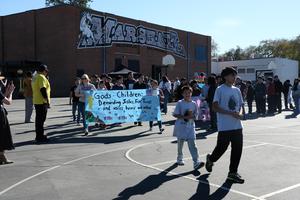 MLK march at Marshall Middle School - image for web