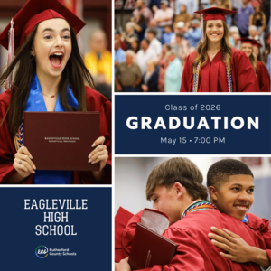 Eagleville 2025 graduates in caps and gowns