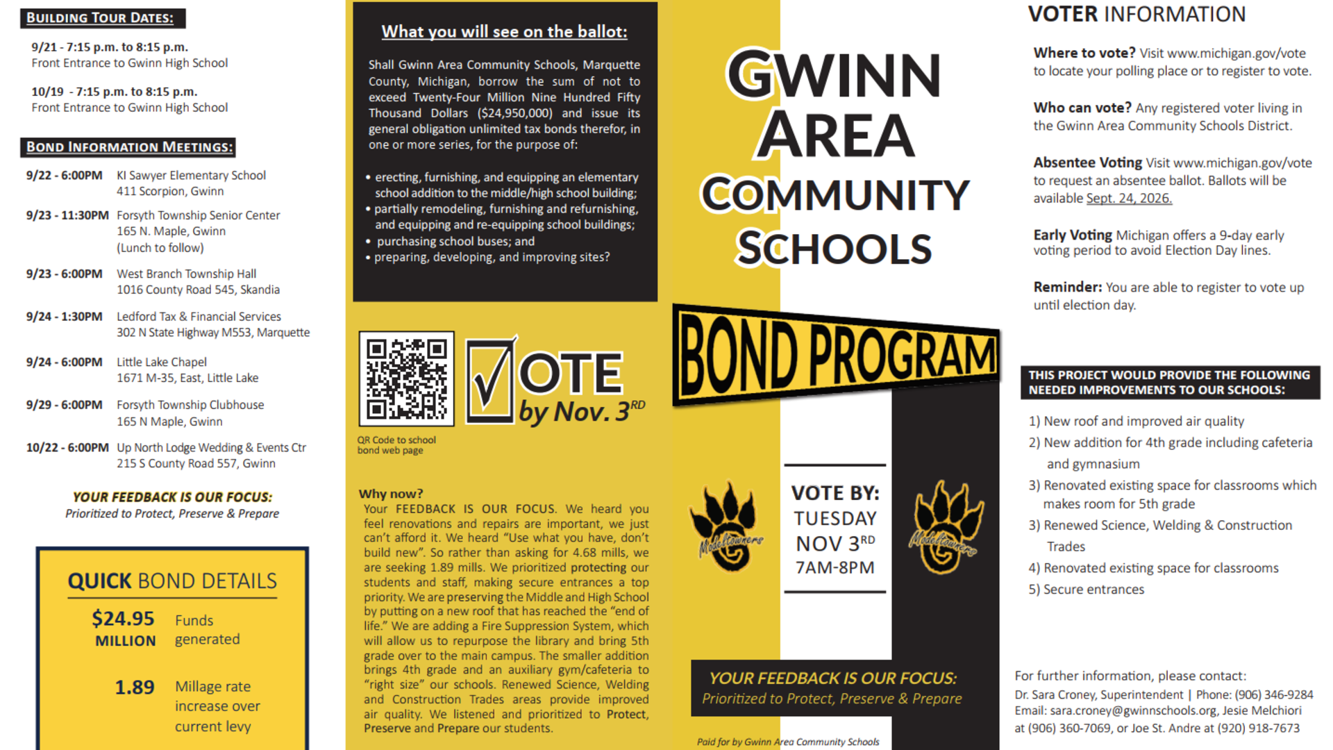 The bond will fund important projects.