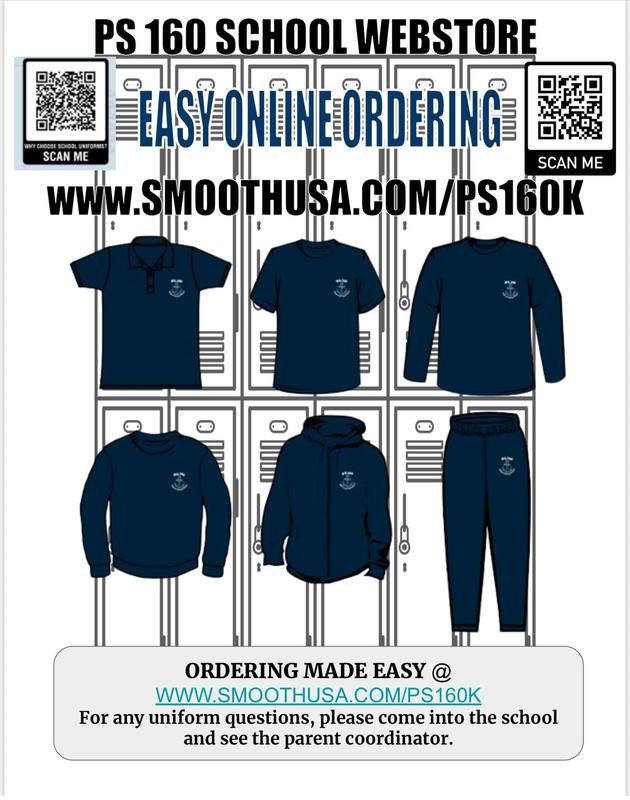 Online ordering for uniforms is open until Sept 18th