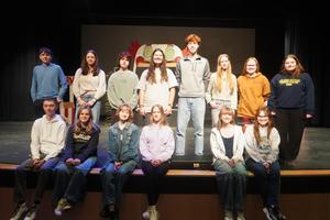 The stage, lighting and photography crew for the TKHS musical.