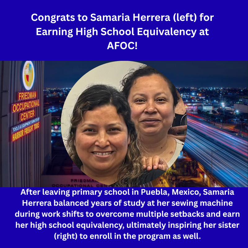 Congratulations to Samaria Herrera!