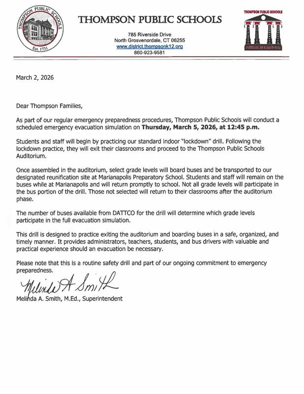 TPS Will Conduct a Scheduled Emergency Evacuation Simulation