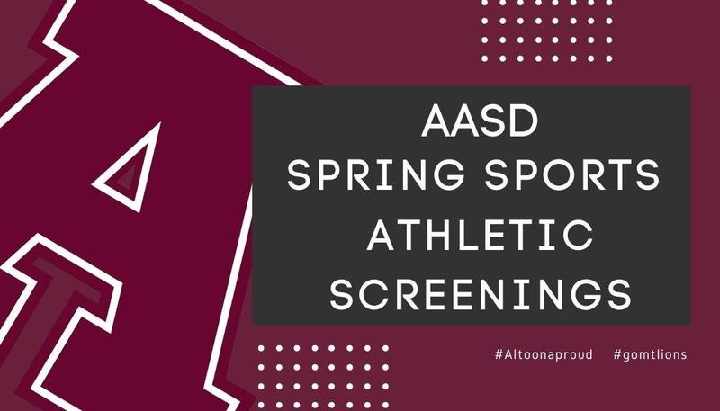 Spring Sports Athletic Screenings