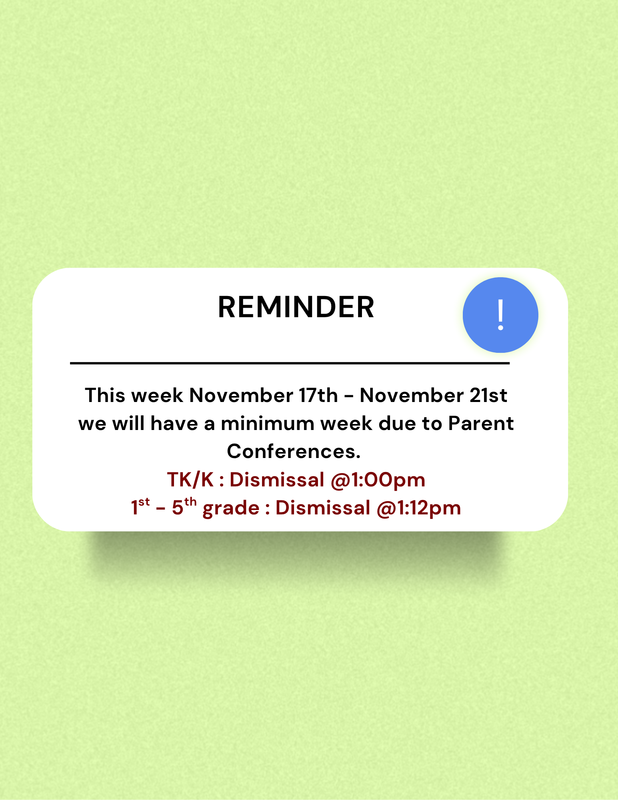 Parent Teacher Conferences Week!