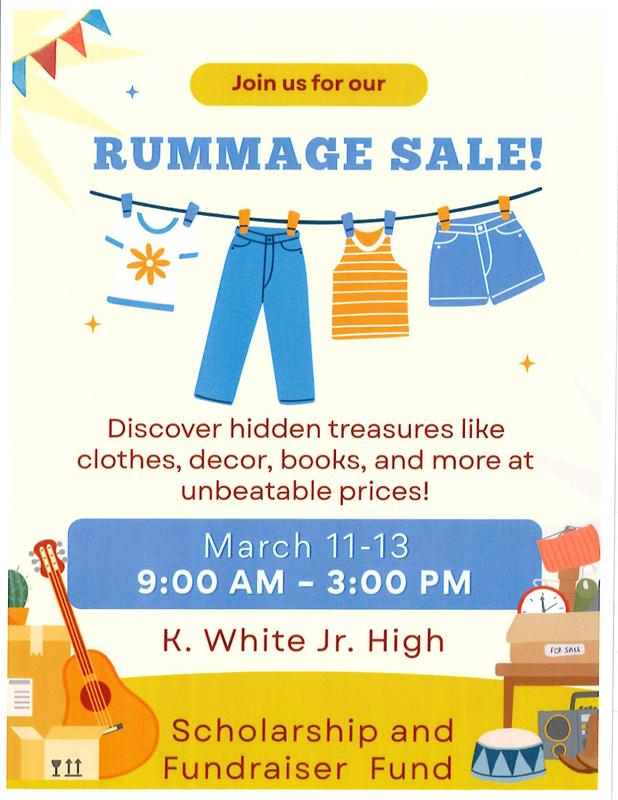 📣K. White JHS is hosting a Campus Rummage Sale! Featured Photo