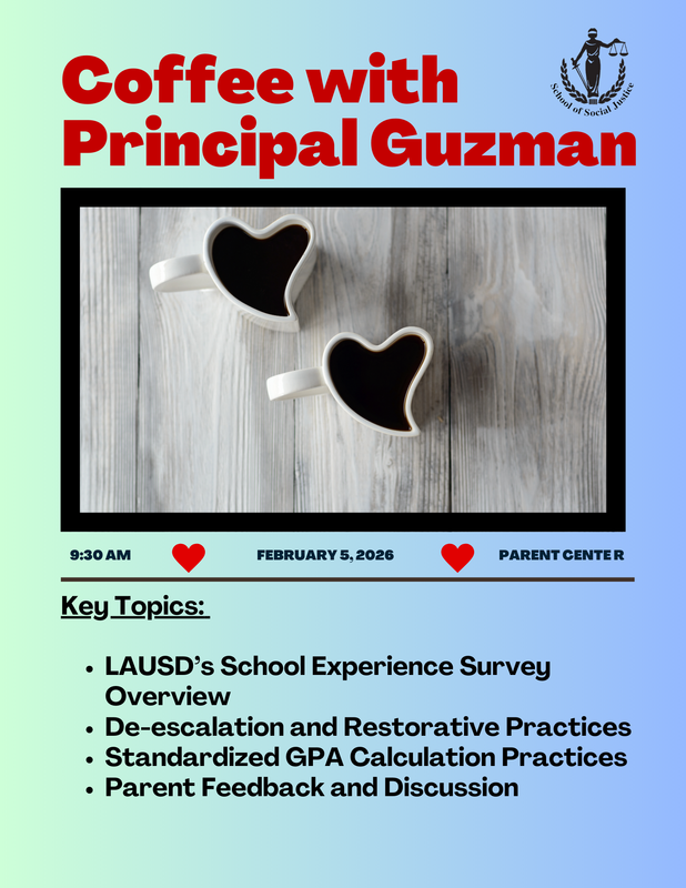 Join Us for Coffee with Principal Guzman / Acompáñenos al cafecito con la Directora Guzmán Thumbnail Image