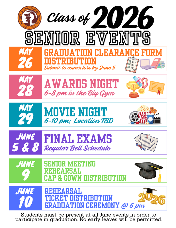 Mark Your Calendars! Senior End-of-Year Events Calendar Now Available Featured Photo