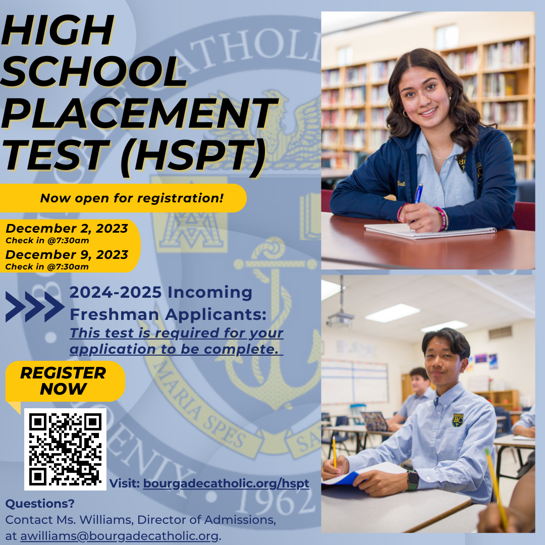 High School Placement Test Registration Open Bourgade Catholic High