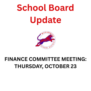 School Board Update Finance Committee Meeting: Thursday, October 23