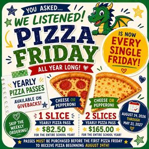 PTA Pizza Every Friday