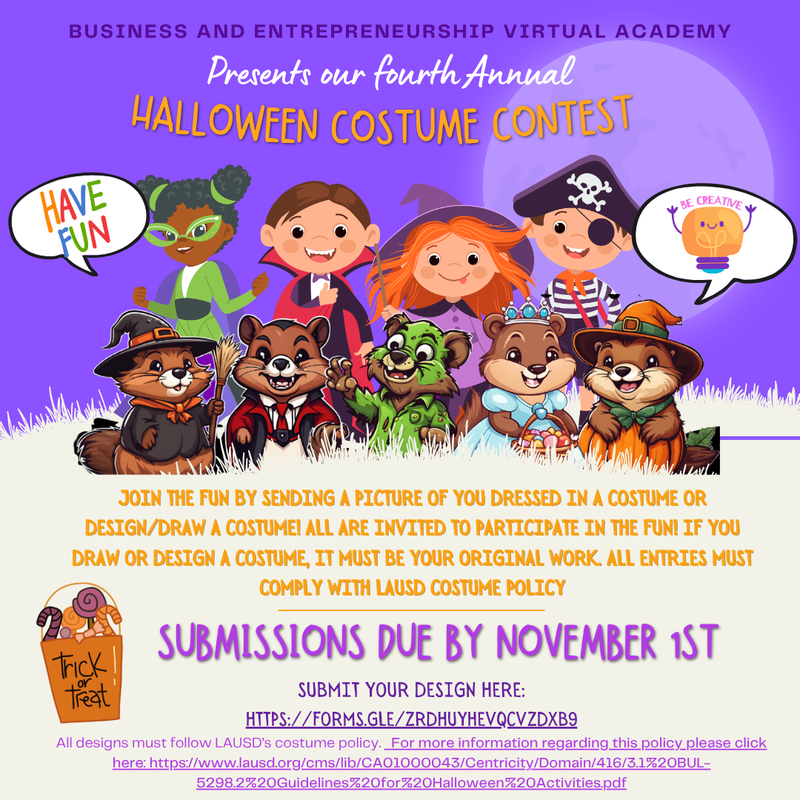 Halloween Costume Contest Flyer and Info