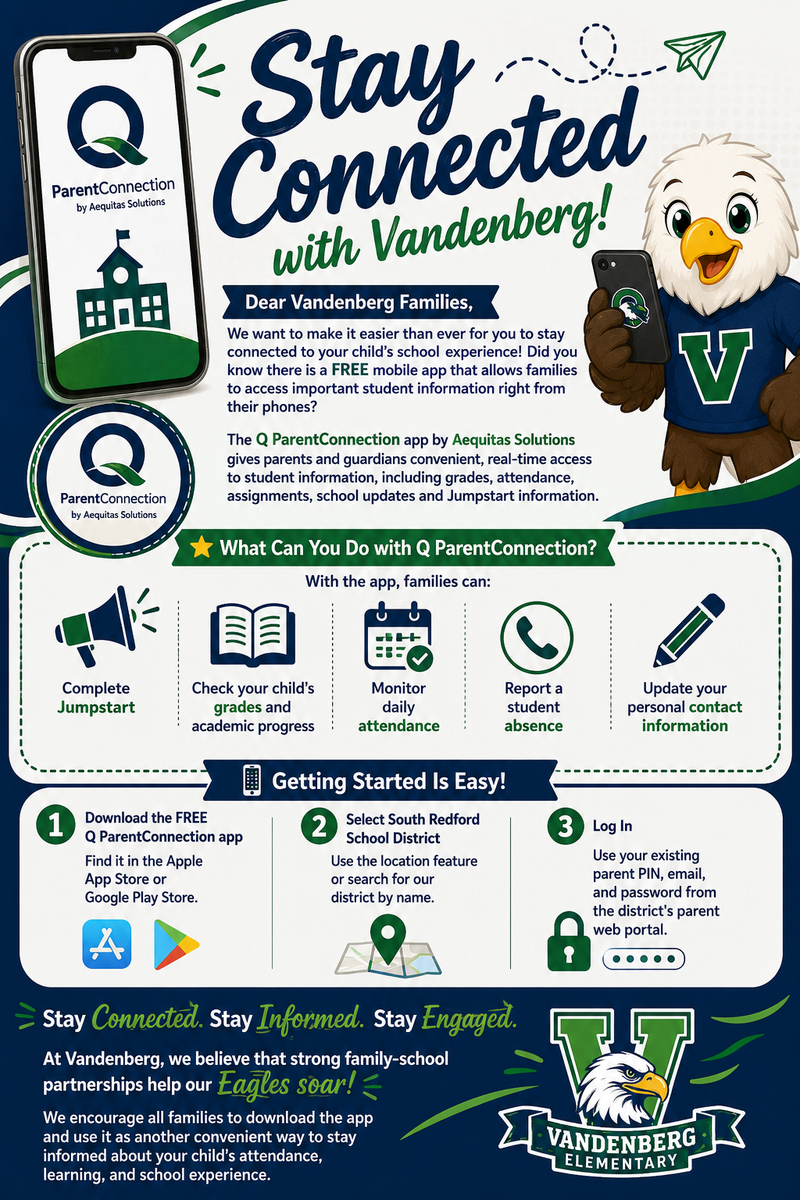 📱🦅 VANDENBERG FAMILIES — STAY CONNECTED! 💚💙 Featured Photo