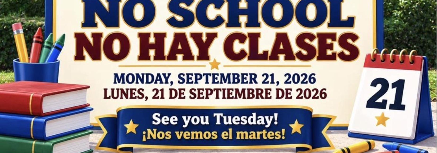 No school on September 21st
