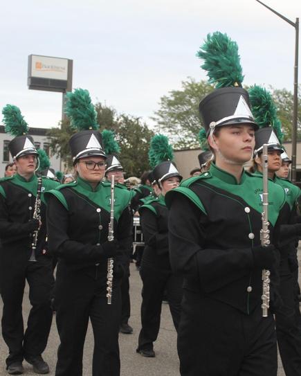 Band Marching in Homecoming Parade