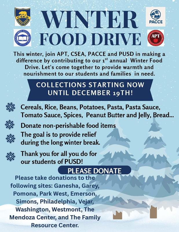 Winter Food Drive  - image for web