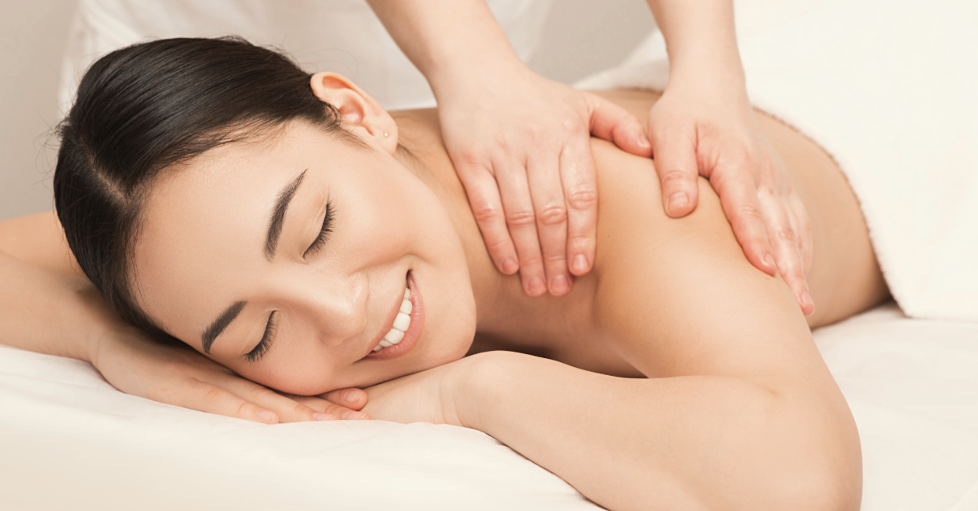 woman receiving massage