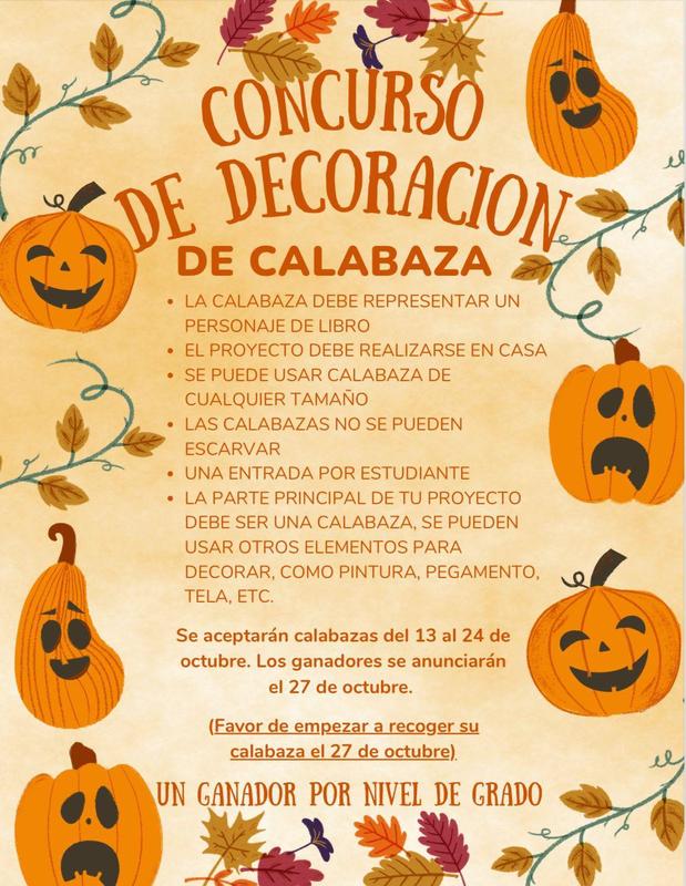 Spanish pumpkin contest flyer