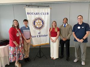 Tiffany Lindmark, Principal of Pass High and three Outstanding Seniors were speakers today.