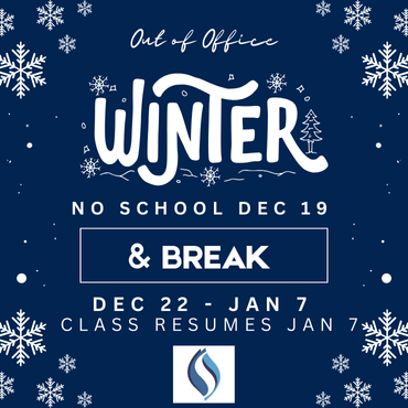 Winter Break at the ECC is DEC 19 until Jan 7 when classes resume.