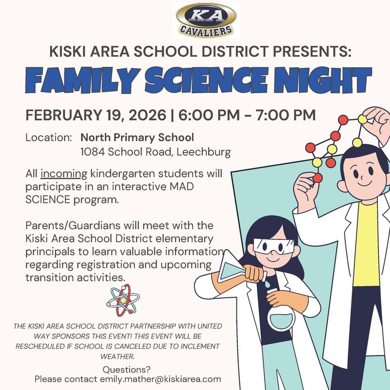 family science night february 19, 2026 at 6pm