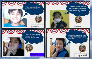 Students with quotes of dreams