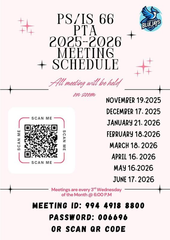 The 2025-2026 PTA Meeting thumbnail with dates.